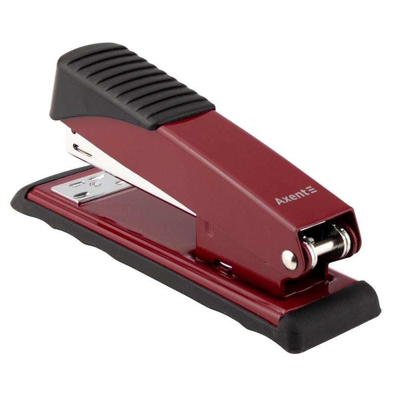 Степлер 24/6 Exakt-2, 25л., глубина скрепления 65мм., метал., 4926-A красный Axent - фото 3