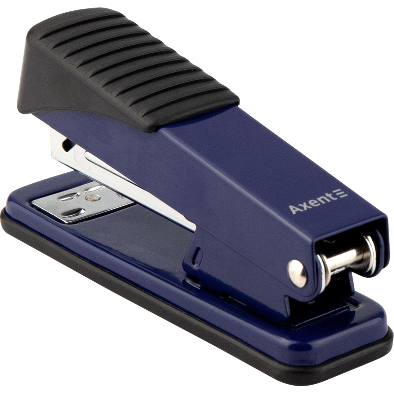 Степлер 24/6 Exakt-2, 25л., глубина скрепления 55мм., метал., 4925-A синий Axent - фото 3