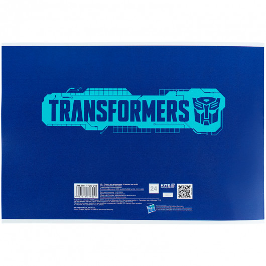 Зошит для малювання, 24 арк., скоба, гібр. лак + УФ лак, Transformers (TF25-242) Kite - фото 10