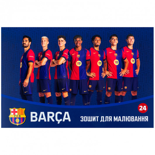 Зошит для малювання, 24 арк., скоба, софт тач + УФ лак, FC Barcelona (BC25-242) Kite - фото 10