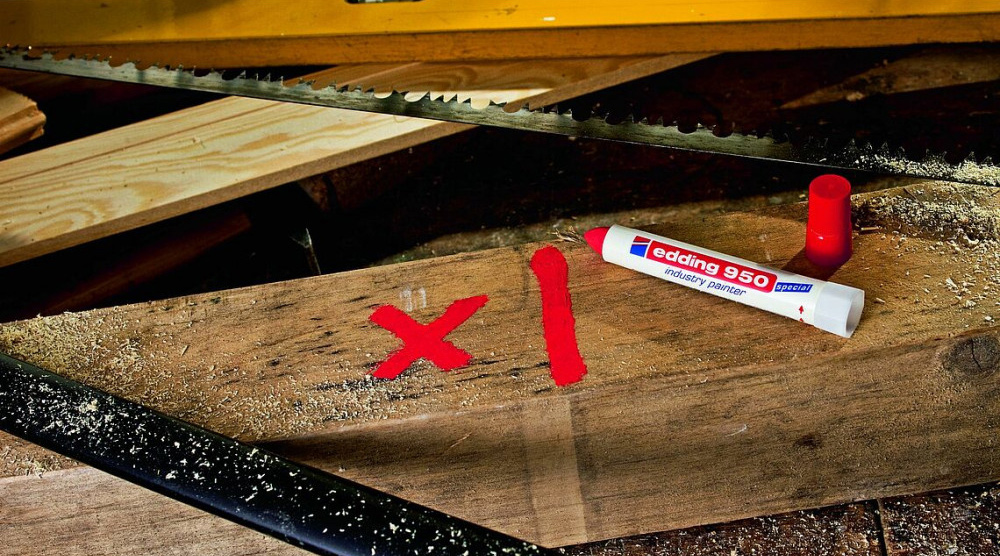 Маркер для промислової графіки 950, круглий наконечник 10мм., черв. Edding - фото 7