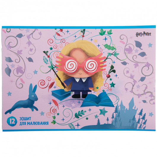 Тетрадь для рисования, 12 л., скоба, софт тач + УФ лак, «Harry Potter» Kite - фото 10