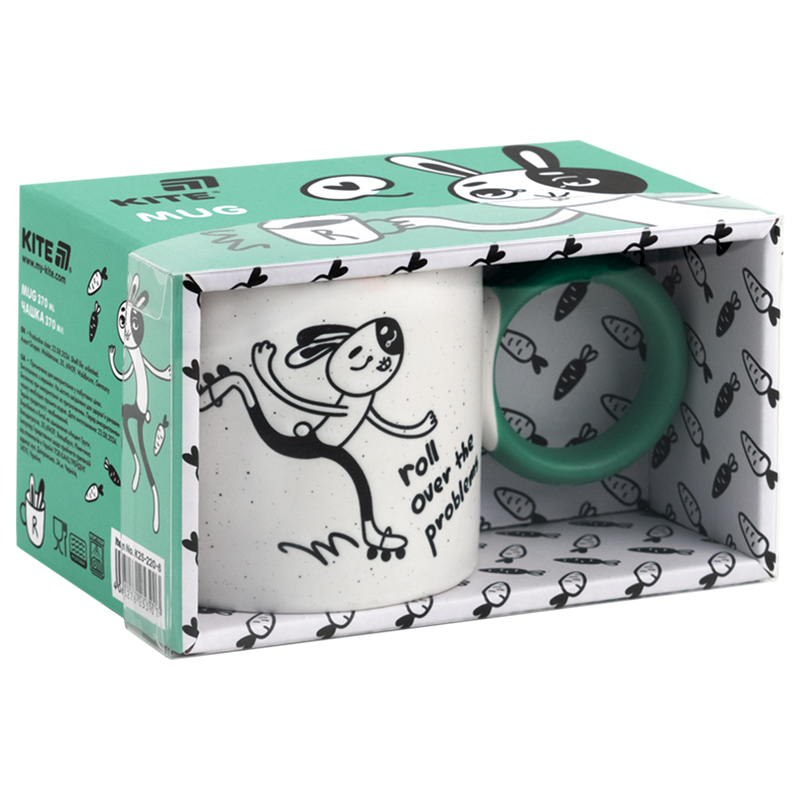 Чашка 370 мл Roller bunny (K25-220-6) Kite - фото 4
