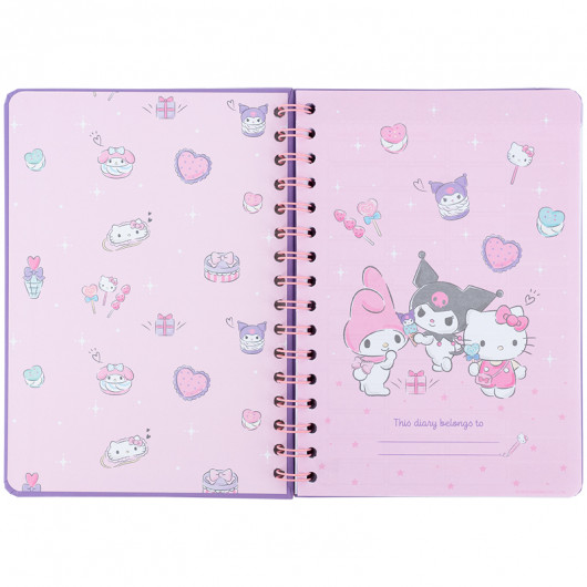 Ежедневник на спирали, твердая обложка, Hello Kitty-1 (HK25-438-1) Kite - фото 6