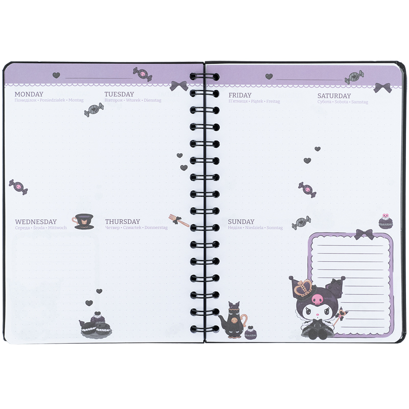 Ежедневник на спирали, твердая обложка, Hello Kitty-2 (HK25-438-2) Kite - фото 10