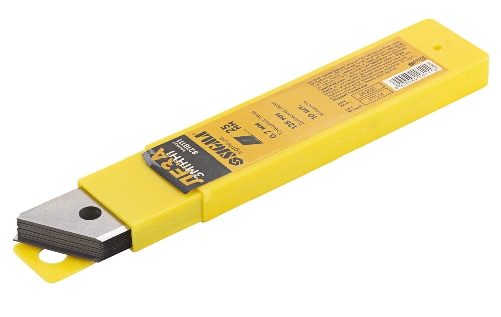 Лезвие для ножа сегментного 25*125*0,7мм., 6 сегментов, сталь SK4, 10шт./уп. ULTRA - фото 2