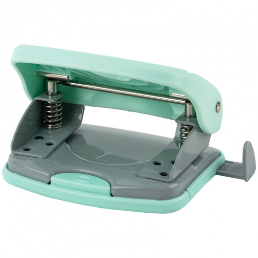 Діркопробивач на 2 отвори, до 20 аркушів Welle-2 Pastelini, пластиковий, бірюз. Axent - фото 4