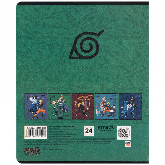 Тетрадь 24 лист., кл., гибр. лак + УФ лак, Naruto Shippuden (NR25-238) Kite - фото 13