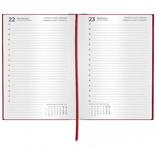 Щоденник 2026 Classic City, 145*210, з/т бордовий Axent - фото 3