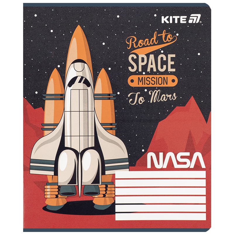 Зошит 12 арк., кл., гібр. лак + УФ лак, NASA (NS25-232) Kite - фото 11