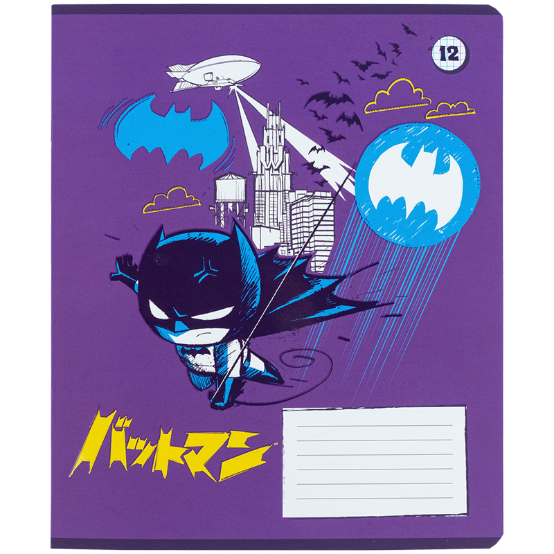 Тетрадь 12 лист., кл., софт тач + УФ лак, DC Comics (DC25-232) Kite - фото 11