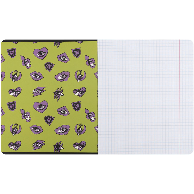 Тетрадь 12 лист., кл., софт тач + УФ лак, Monster High (MH25-232) Kite - фото 15