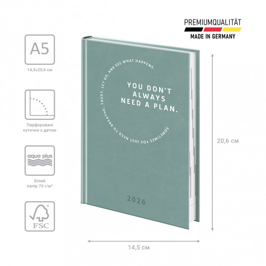 Ежедневник 2026 Стандарт Torino Trend, бирюз. холодный Brunnen - фото 3