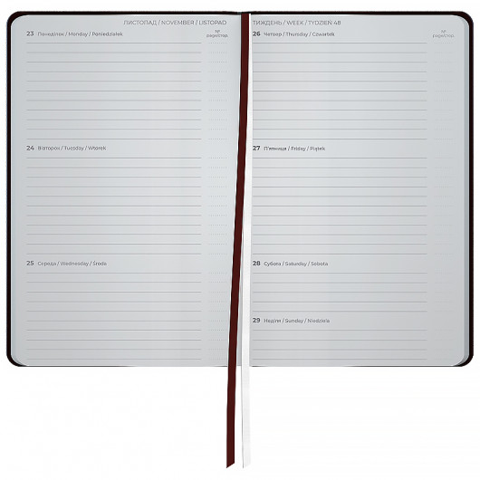 Еженедельник 2026 Partner Traces, 125*195мм, коричневый Axent - фото 3