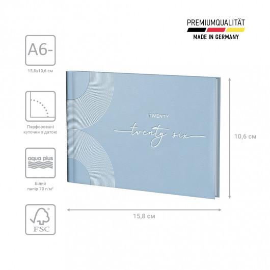 Щотижневик 2026 кишеньковий Torino Trend, блакитний Brunnen - фото 3