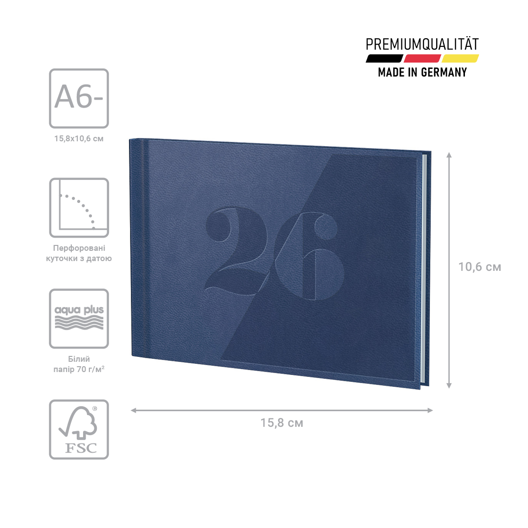 Щотижневик 2026 кишеньковий Torino Trend, синій Brunnen - фото 3