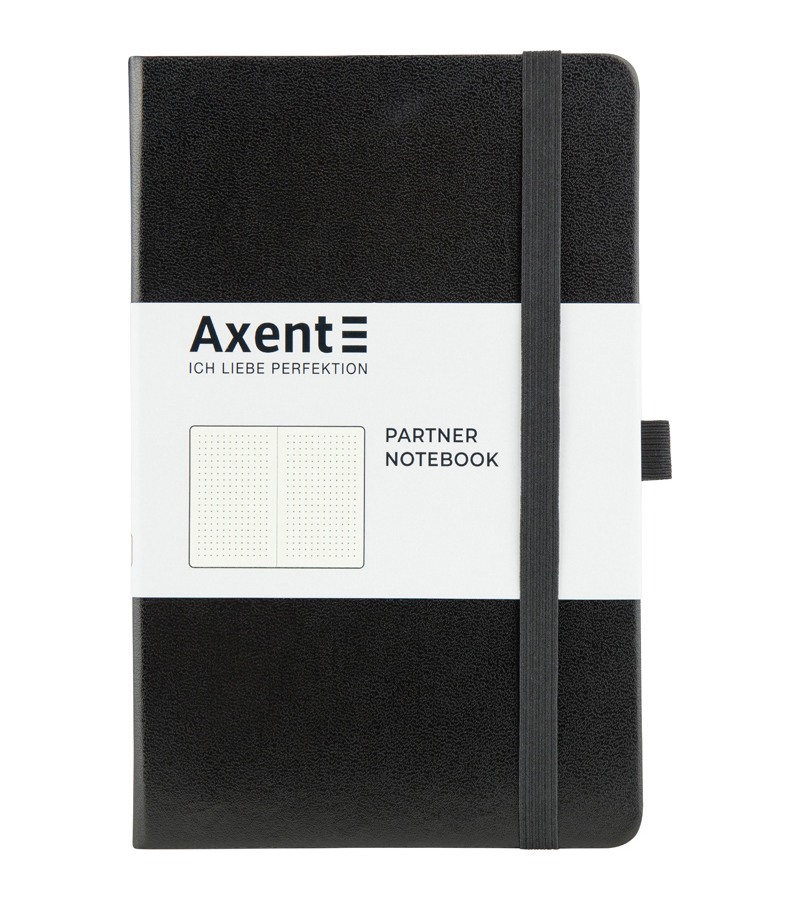 Книга записна Partner А5 (125*195мм.), 96арк., ліновка - крапка, чорн. Axent - фото 6