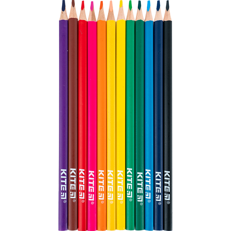 Карандаши цветные трехгранные, 12 шт. Kite Classic Kite - фото 4