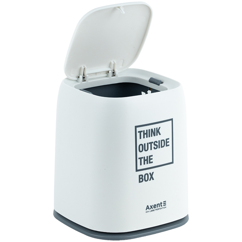 Настільний контейнер для сміття, прямокутний, білий Axent - фото 5