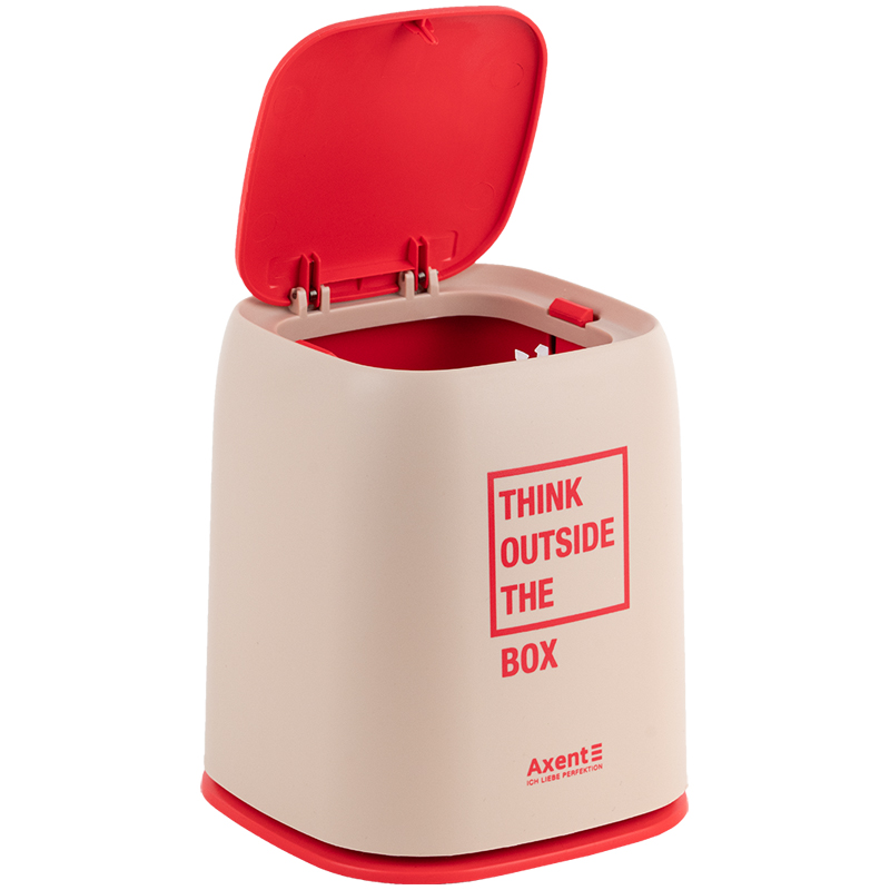 Настільний контейнер для сміття, прямокутний, персиковий Axent - фото 5