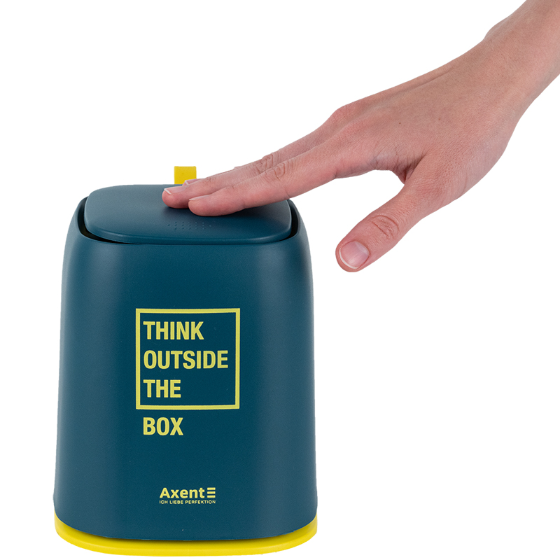 Настільний контейнер для сміття, прямокутний, синій індіго Axent - фото 4