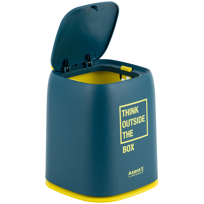 Настільний контейнер для сміття, прямокутний, синій індіго Axent - фото 5