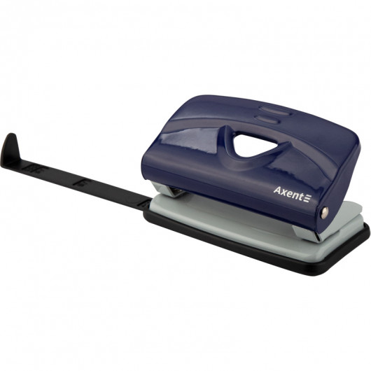 Діркопробивач на 2 отвори, до 10 аркушів Exakt-2, металевий, син. Axent - фото 4