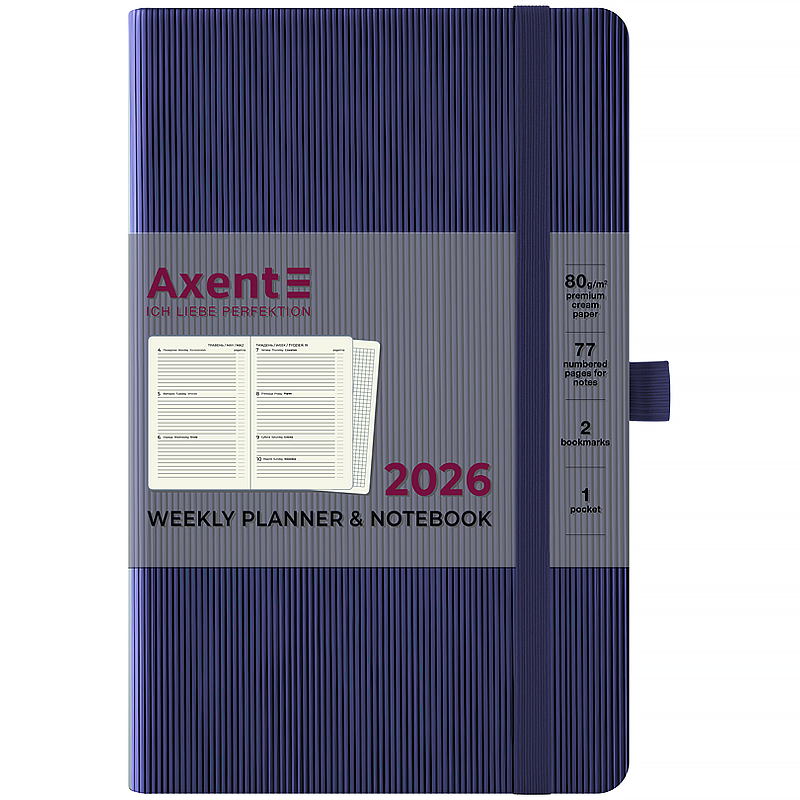 Щотижневик 2026 Partner Lines, 125*195мм, темно-синій Axent - фото 5