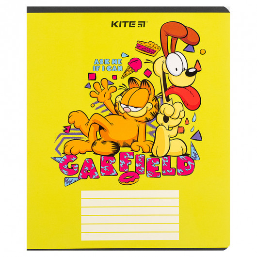 Зошит 18 арк., кл., софт тач + УФ лак, Garfield (GF24-236) Kite - фото 17