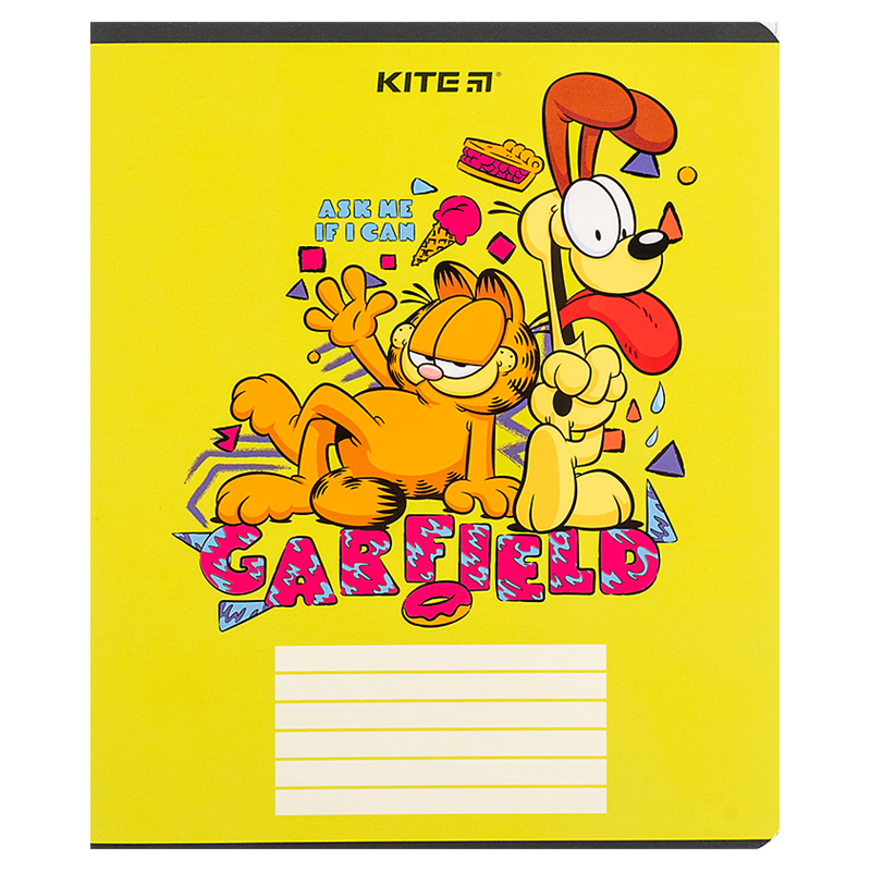 Зошит 18 арк., кл., софт тач + УФ лак, Garfield (GF24-236) Kite - фото 17