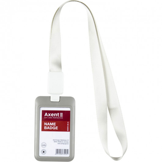 Бейдж-слайдер горизонтальний 54*85мм., ABS пластик, сірий Axent - фото 5