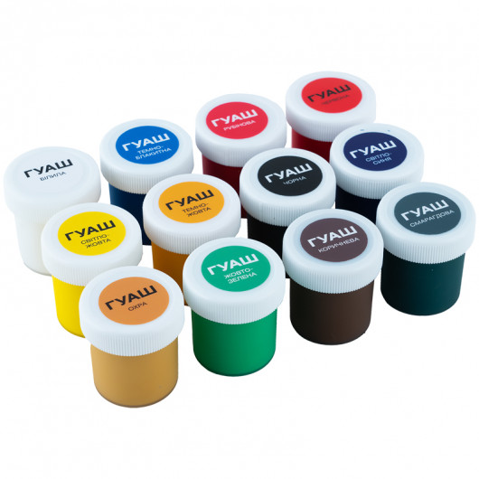 Гуашь 12 цветов, 20 мл Kite Classic (K-063) Kite - фото 4