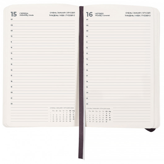 Щоденник 2026 Partner Soft Skin, 145*210, чорний Axent - фото 4