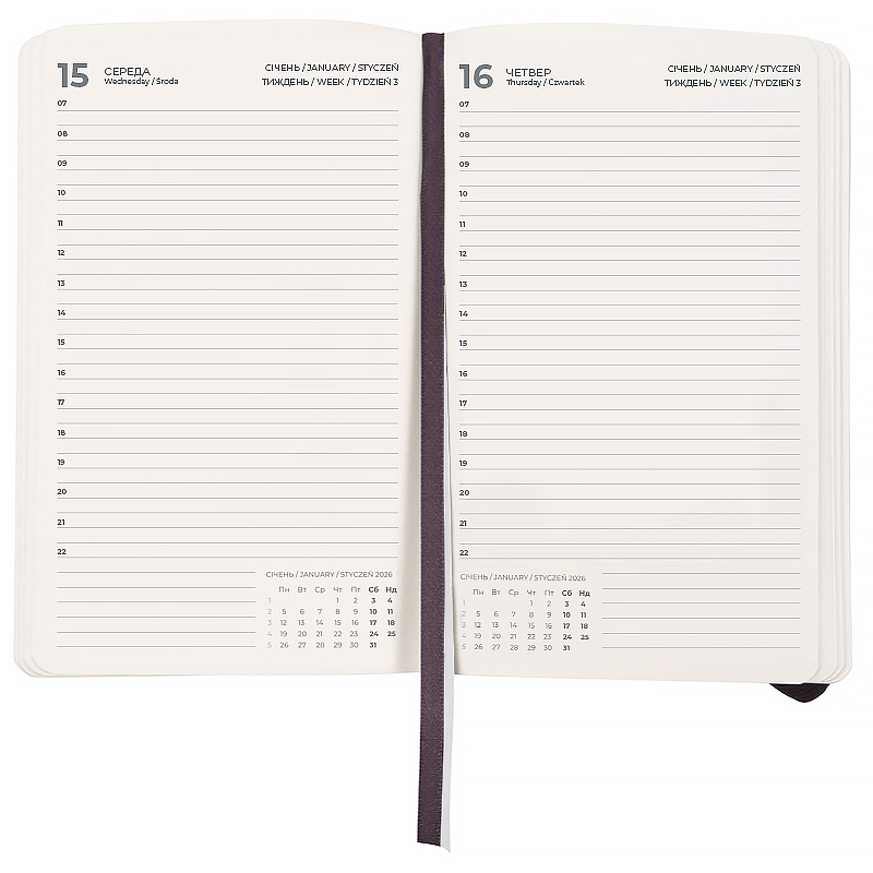 Щоденник 2026 Partner Soft Skin, 145*210, чорний Axent - фото 4