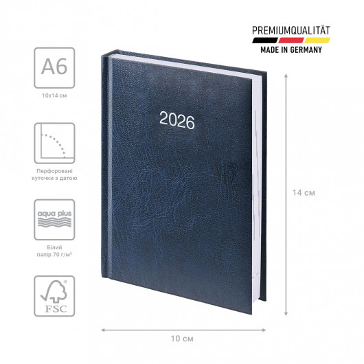 Ежедневник 2026 карманный Miradur, серебрянное тиснение, синий Brunnen - фото 4