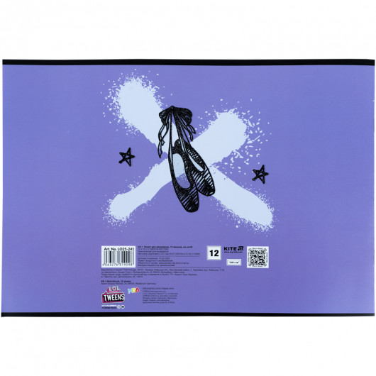 Зошит для малювання, 12 арк., скоба, УФ лак + глітер, LO (LO25-241) Kite - фото 9