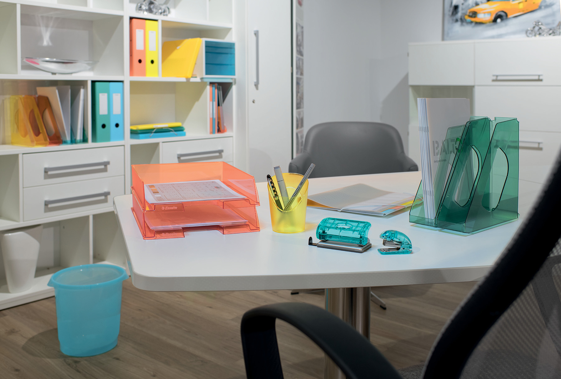 Настольный короб с 4 ящиками Esselte Colour'ice, желт. Esselte - фото 1