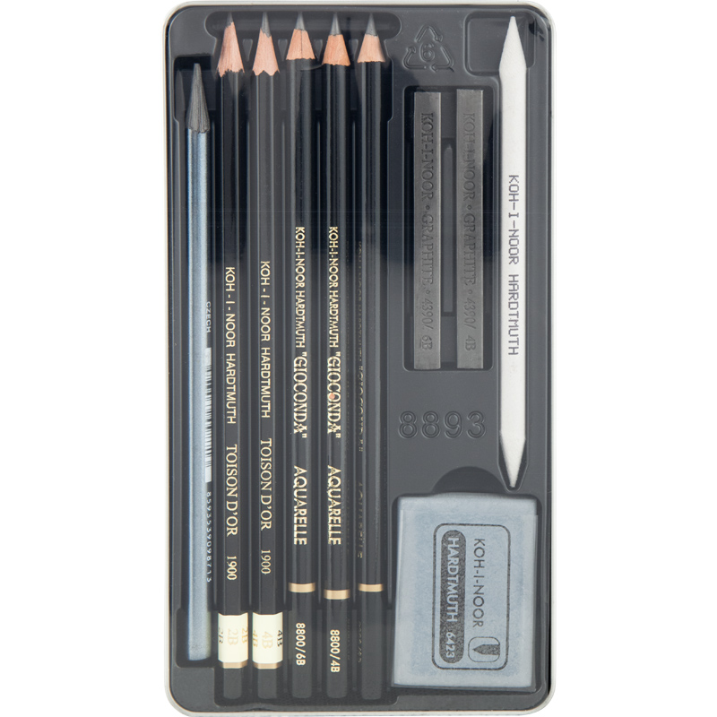Набор художника Gioconda 8893, 10 предметов в металлическом пенале Koh-i-noor - фото 5
