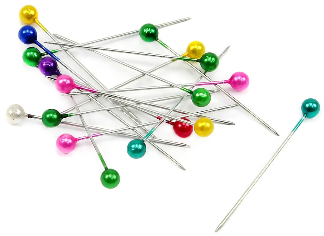 Булавки цветные 28мм., 100шт., карт. упак. ассорт. NORMA - фото 4