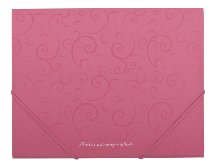 Папка на резинках Barocco А5 пластик, розов. BuroMax - фото 3