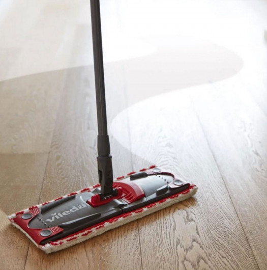 Швабра для мытья пола + микрофибра насадка, Ultramax, с телескоп/ручкой, красн. Vileda - фото 2