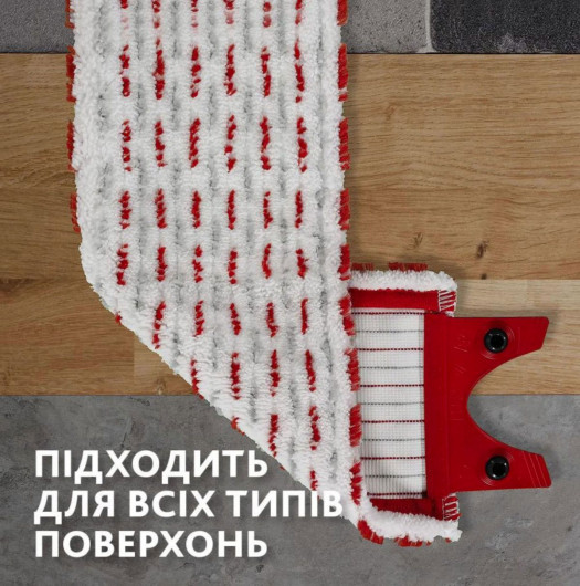 Швабра для мытья пола + микрофибра насадка, Ultramax, с телескоп/ручкой, красн. Vileda - фото 8