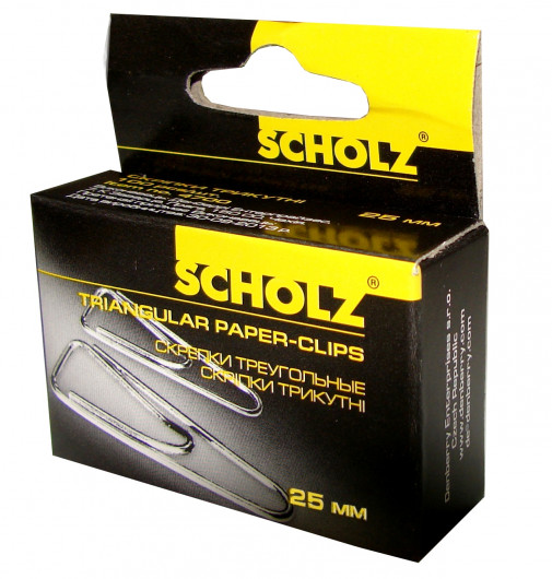 Скрепки 25мм., никель., треугольные, 100шт., картон. уп. Scholz - фото 5