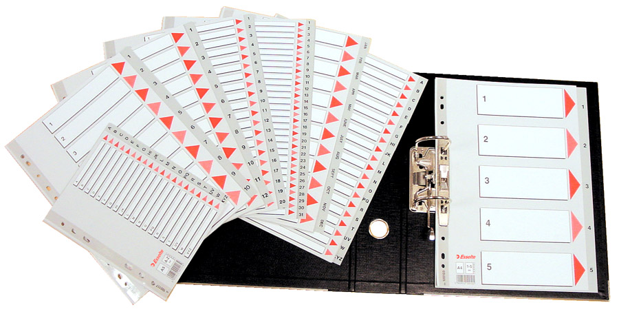 Разделитель страниц цифровой 1-20, пласт. Esselte - фото 6