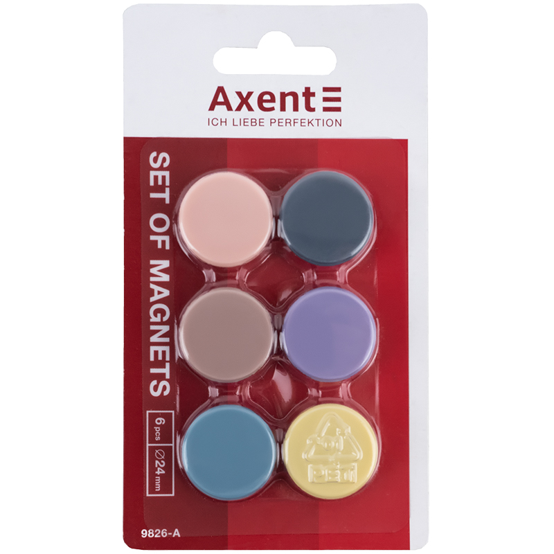 Магниты для магнитных досок D=24мм., 6шт./уп., Morandi Axent - фото 5