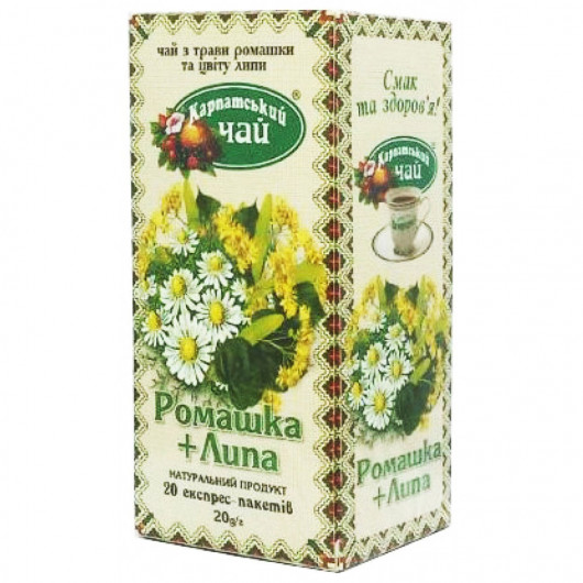 Чай Ромашка + Липа, 20пак. по 1,0г. Карпатский - фото 2