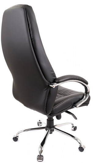 Кресло Луизиана MB (GB-242CC) (Кожа LC-A) черный АКЛАС - фото 8