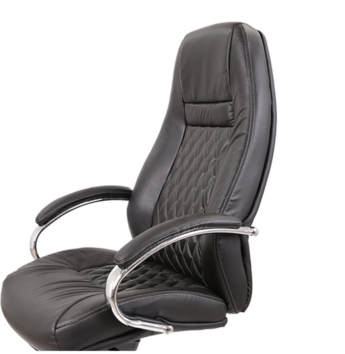 Кресло Луизиана MB (GB-242CC) (Кожа LC-A) черный АКЛАС - фото 10