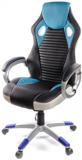 Крісло геймерське Гріг PL TILT Синій (Чорний/синій), син. АКЛАС - фото 1