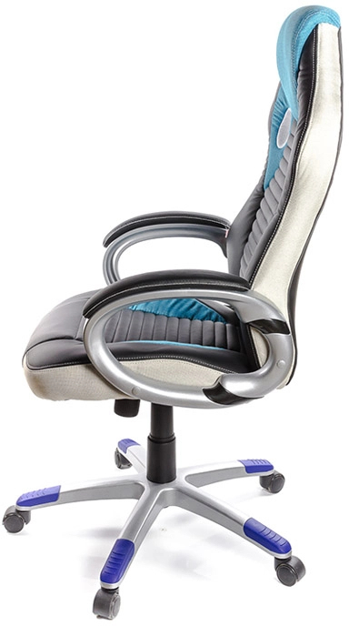 Крісло геймерське Гріг PL TILT Синій (Чорний/синій), син. АКЛАС - фото 2